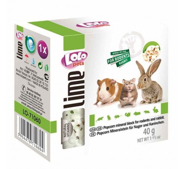 LoLo Pets минеральный камень д/грыз и кроликов 40г попкорн